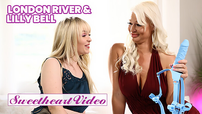 Rondborstige Milf Lilly Bell Leert Van London River Hoe Ze Een Strap-On Moet Gebruiken